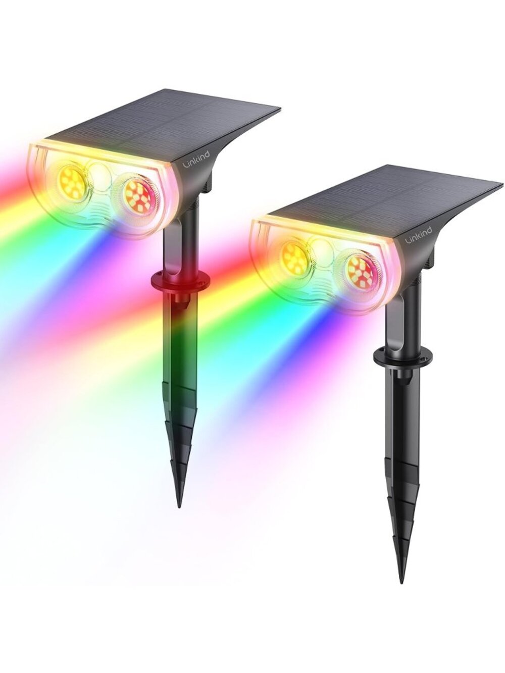 New Halloween Solar Lights Outdoor Spotlight Waterproof RGB 2 Pack